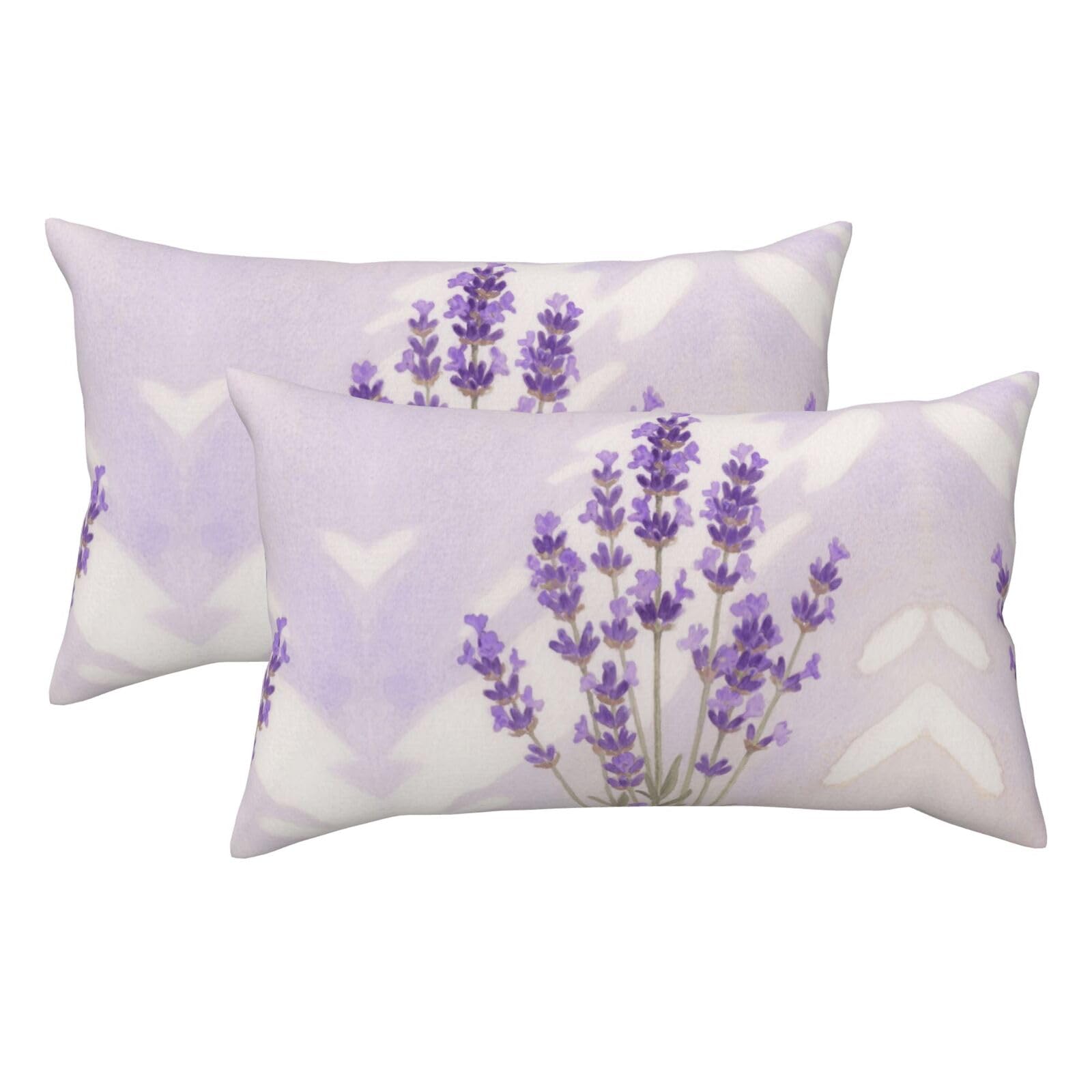 Watercolor Flowers Luxury King Pillowcases Set of 2, Plush Velvet Feel Pillow Covers with Hidden Zipper, Skin & Hair Friendly, 20x36 Inches Pillow Cases for Sleeping Gift