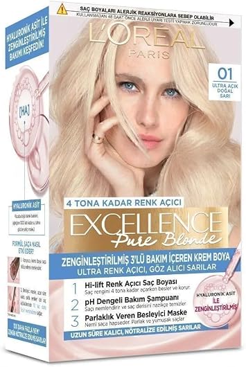 L'Oreal Paris Excellence Creme Saç Boyası - 01 Ultra Açık Doğal Sarı