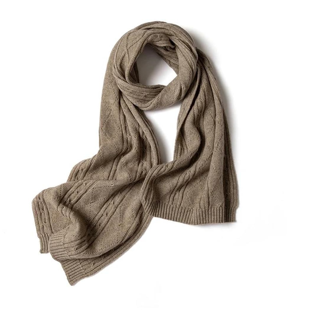 Sciarpa in cashmere invernale da uomo donna sciarpe da esterno in maglia tinta unita jacquard collo sciarpa avvolgente unisex