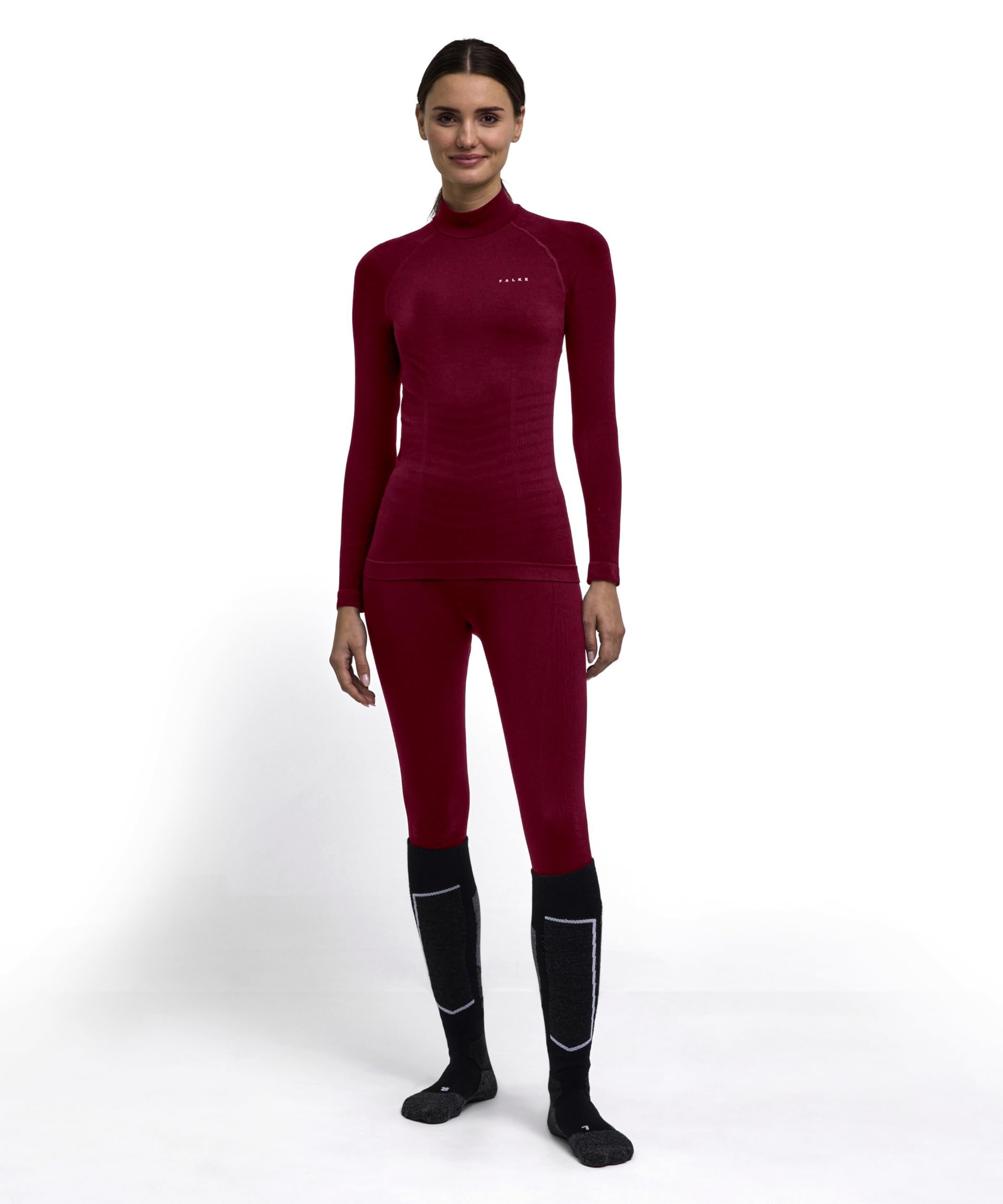 FALKE Damen Maximum Warm High Neck Funktionsshirt Langarm schnelltrocknendes atmungsaktives nachhaltiges Funktionsmaterial kalte bis sehr kalte Temperaturen Funktionsunterwäsche 1 Stück