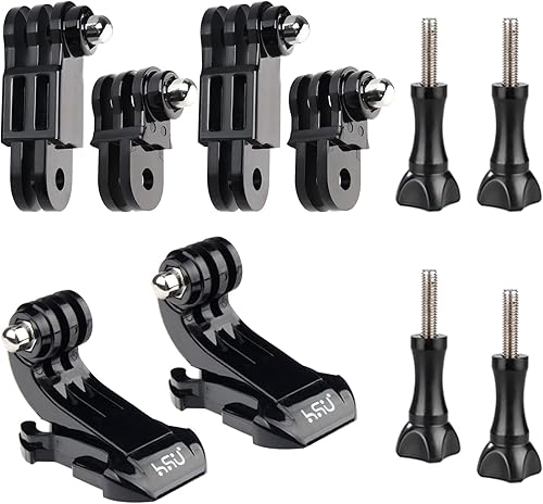 HSU Montaje de juntas rectas en la misma dirección y superficie vertical, montaje rápido con hebilla de gancho en J para Gopro Hero 11, 10, 9, 8, 7,