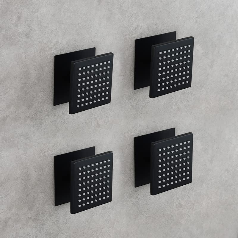 Baño De Latón Rociador Lateral Cuadrado Para Empotrar En La Pared Rociador De Ángulo Ajustable Para La Parte Superior De La Ducha Rociador Para La Cintura, Cromo Simple