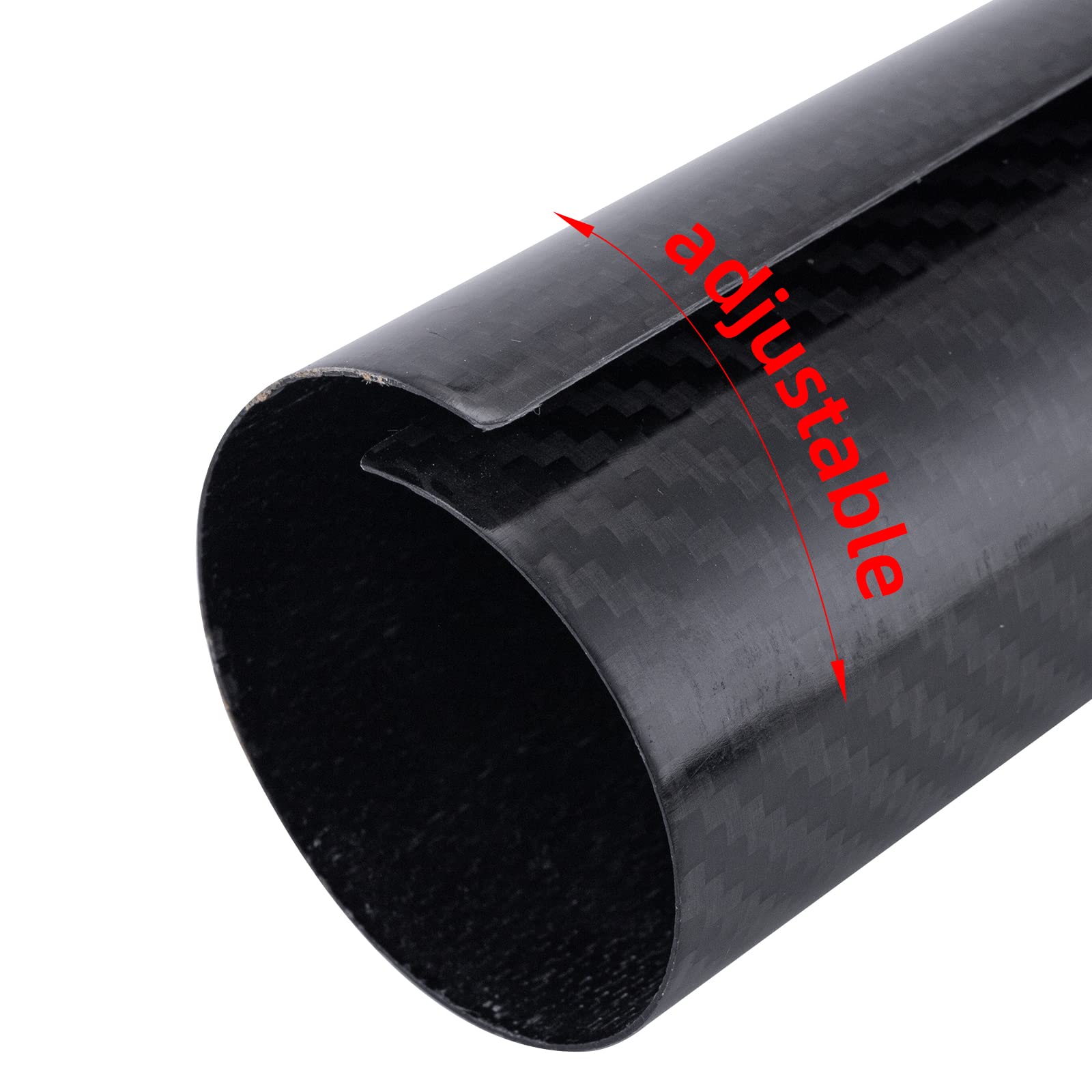 Protezione per forcella anteriore del motociclo in fibra di carbonio, copertura avvolgente per ammortizzatori e stivali, regolabile, 2 pezzi, universale, per moto da cross, 248 mm