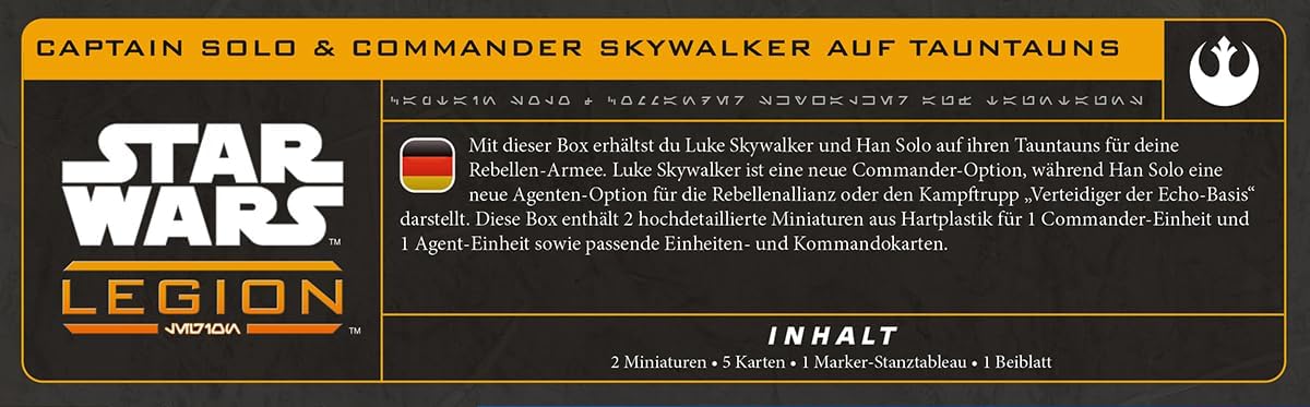 Asmodee Star Wars: Legion Captain Solo & Commander Skywalker on Tauntuns - Tabletop Miniatures Game, Strategy Game for Kids and Adults, Ages 14+, 2 Players, 90 Min Playtime