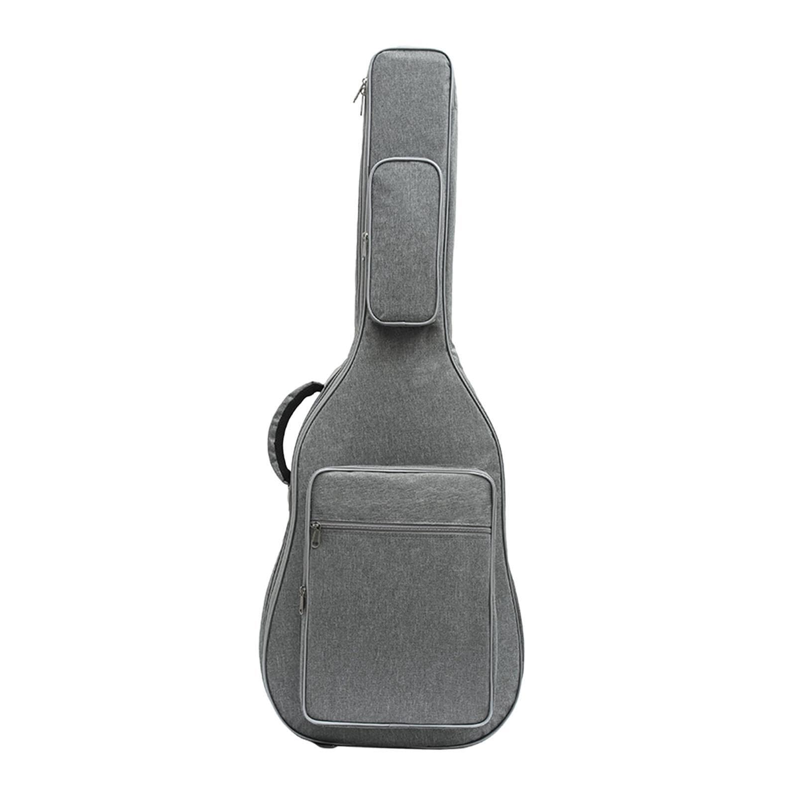 Pokrowiec na gitarę elektryczną, pokrowiec na gitarę, koncert, z dużą kieszenią akcesoria, pliki muzyczne, notatniki, kable, elektryczną, Szary, 38x8x103 cm
