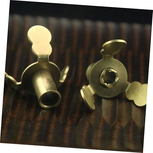 Miniatura 4 de Cabilock Soporte de mecha de tres patas, soporte de mecha de cobre para lámpara de aceite, soporte de mecha de latón, mechas para hacer velas,