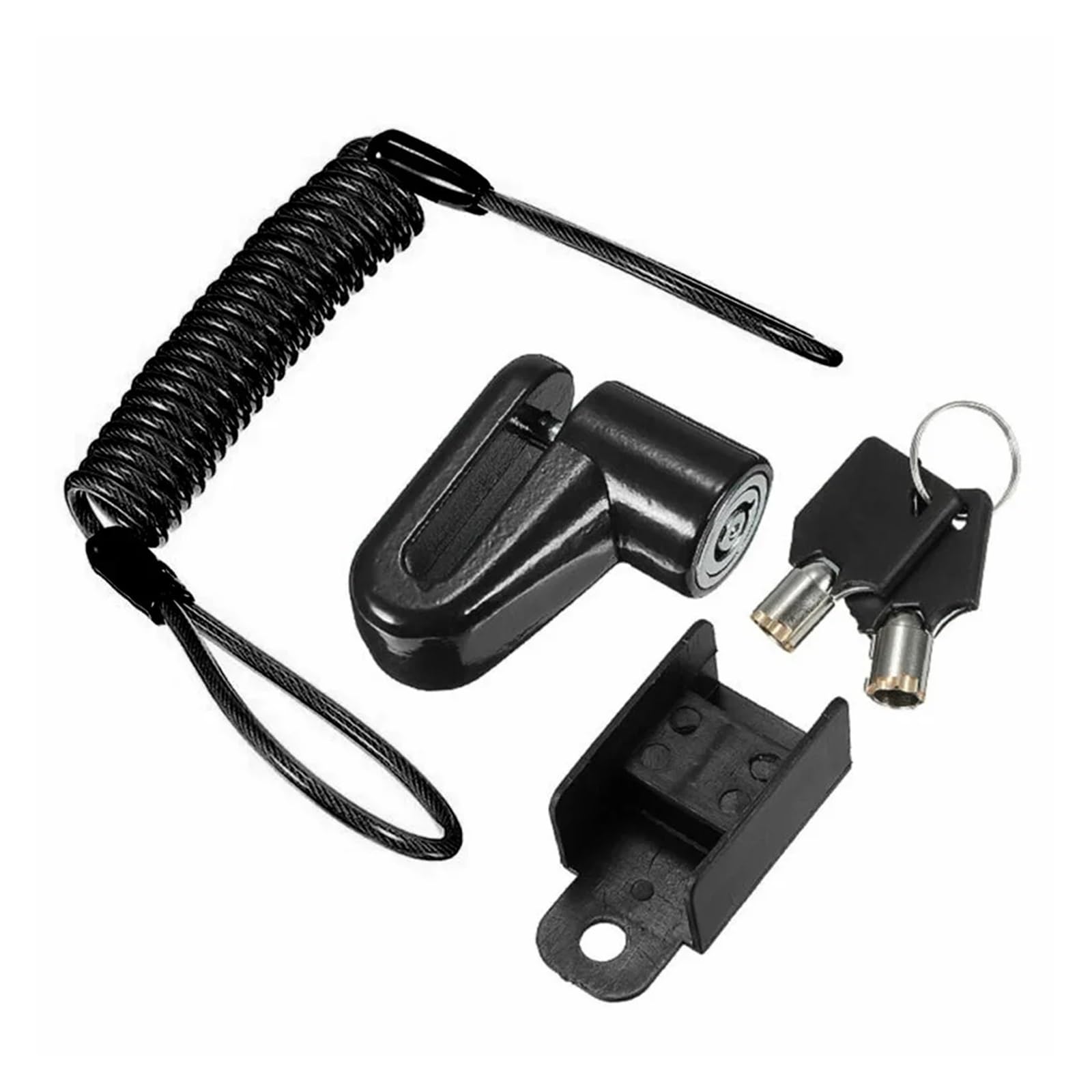 Ycenjepsaz Black Motorcycle Disc Brake Lock Anti-Theft Security Mountain Bike Durable Keyed(Black)