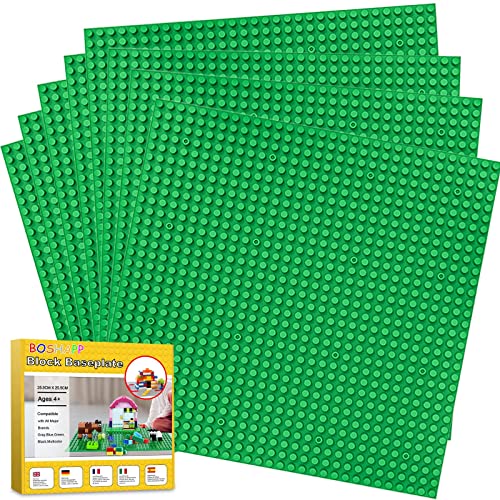 BOSHAPP Plaque Base 32x32 - lot de 8 25x25CM Baseplate Classic Platte Compatible Planche avec les Plus Grandes Marques
