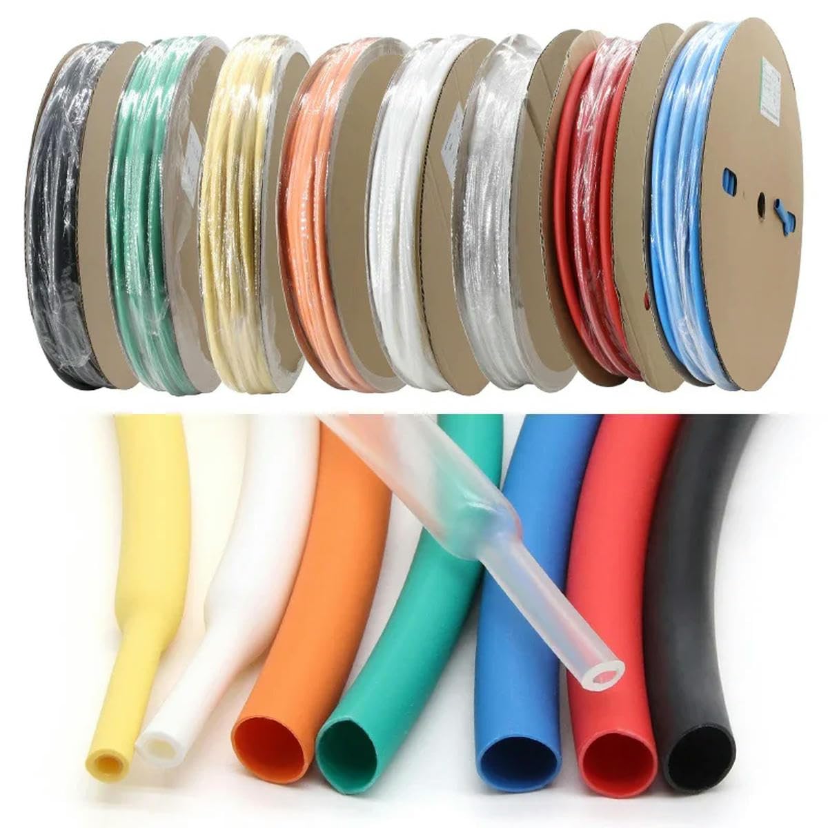 Gaine thermorétractable 3:1 à double paroi, diamètres : 1,6/2,4/3,2/4,8/6,4/7,9/9,5/12,7/15,4/19,1/25,4/30/39/50 mm, noire, 25,4 mm, 10 mètres