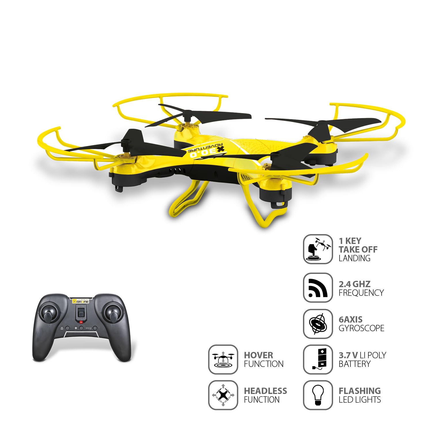Mondo Motors Drone X30.0 Adventure Ultradrone - wysoka stabilność - automatyczny start i lądowanie - 30 cm