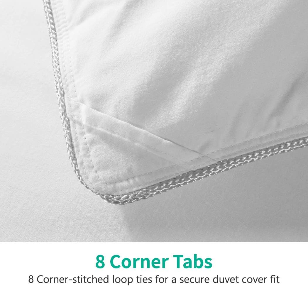 APSMILE Luxurious European Goose Down Comforter California King - Ultra-Soft Egyptian Cotton, 57oz 750 Fill Power Fluffy Medium Warmth All Seasons Duvet Insert(104x96,Solid White) : Home & Kitchen