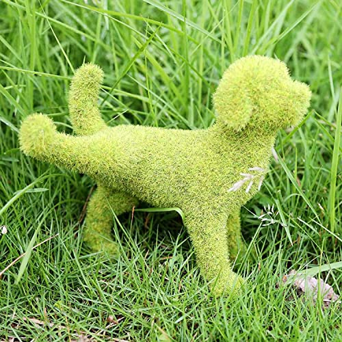 One Persent Artificial Boxwood Dog Topiary Statues #TOP26