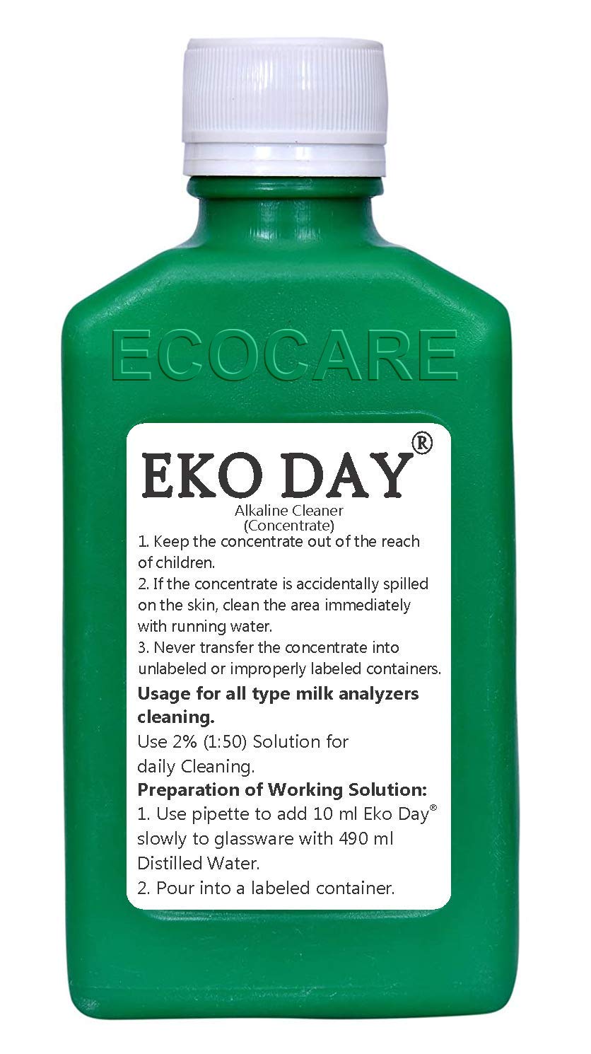 Eko Day? Milk Analyser Cleaner | Non-Toxic Machine Cleaner | Keep Vessels Clean, Smell Free & None Sticky | Suitable For All Type of Milk Analysers | Safe on Copper (Pack of 1; 200ml)