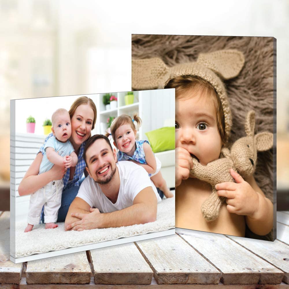 Personalised Canvas Photo Canvas Custom Birthday Gifts Picture Frame Print Wall Art Gifts For Women A1 A2 A3 A4 (31x21cm (12x8in)) — view 7