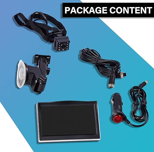 Miniatura 5 de Cámara de coche de bebé HD 5 pulgadas Monitores espejo de coche infantil orientación trasera visión completa clara visión nocturna