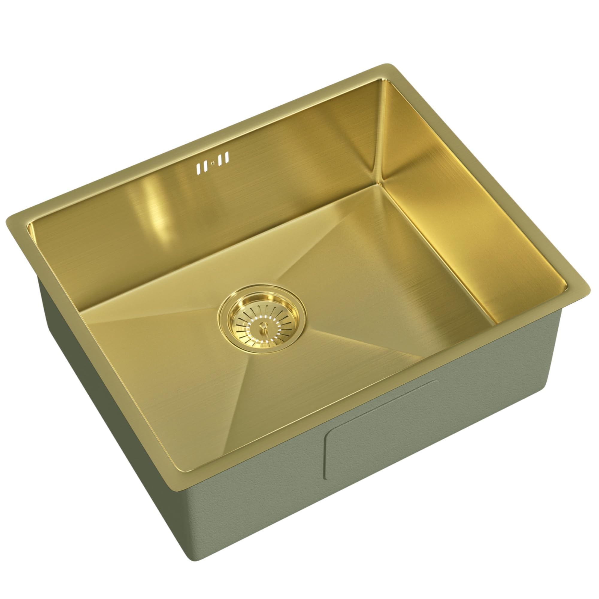 Liquida Brushed Brass El540br 1.0 Bowl Undermount Kitchen Sink With Waste