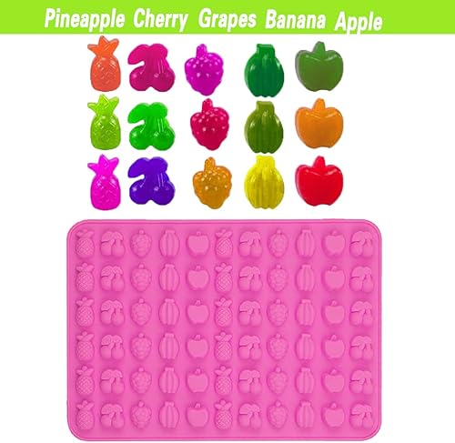 Miniatura 4 de 4 moldes de silicona en forma de corazón y frutas, bandejas para hornear para chocolate, caramelos, velas, crayones y cubitos de hielo, 66