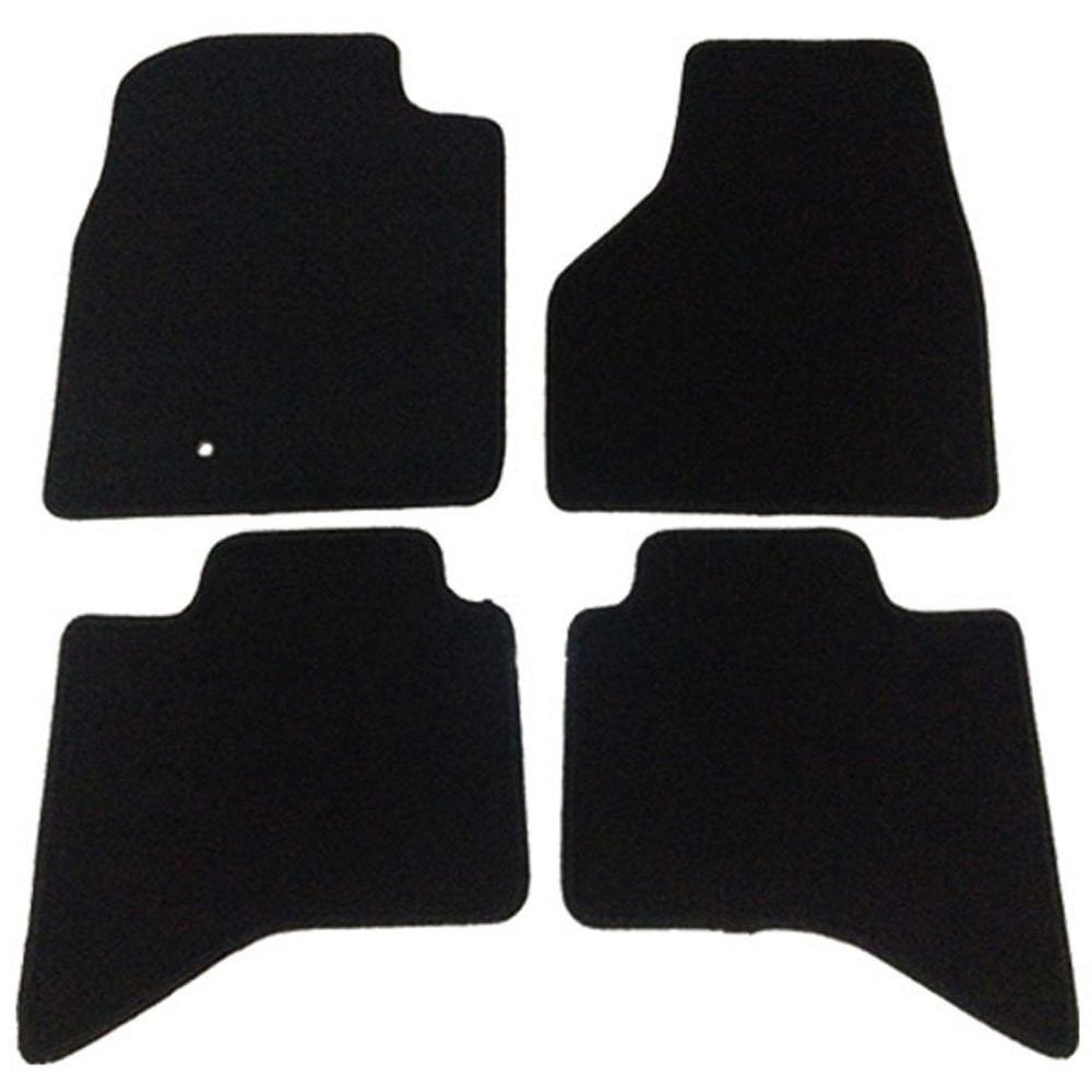 Floor Mats Compatible with 2009-2012 Dodge Ram, 2Dr 4Dr Factory Fitment Car Floor Mats Front & Rear Nylon by IKON MOTORSPORTS, 2010 2011 2012