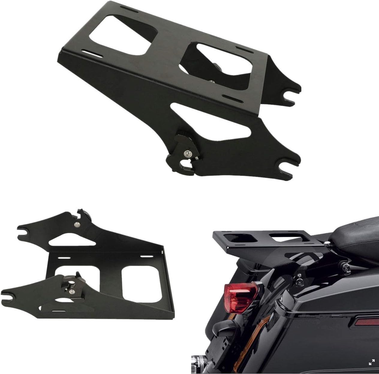 TCMT Trunk 2-UP Luggage Rack Mount Fits For Harley 2014-2026 Street Glide 2018-2025 CVO Road Glide 2017-2025 Road King Special