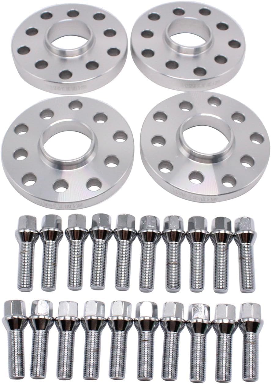 15 & 20 mm 5x112/5X100 nabenzentrierte Spurverbreiterungen, 57,1 Bohrung, 20 Schrauben für VW, 2 Paar