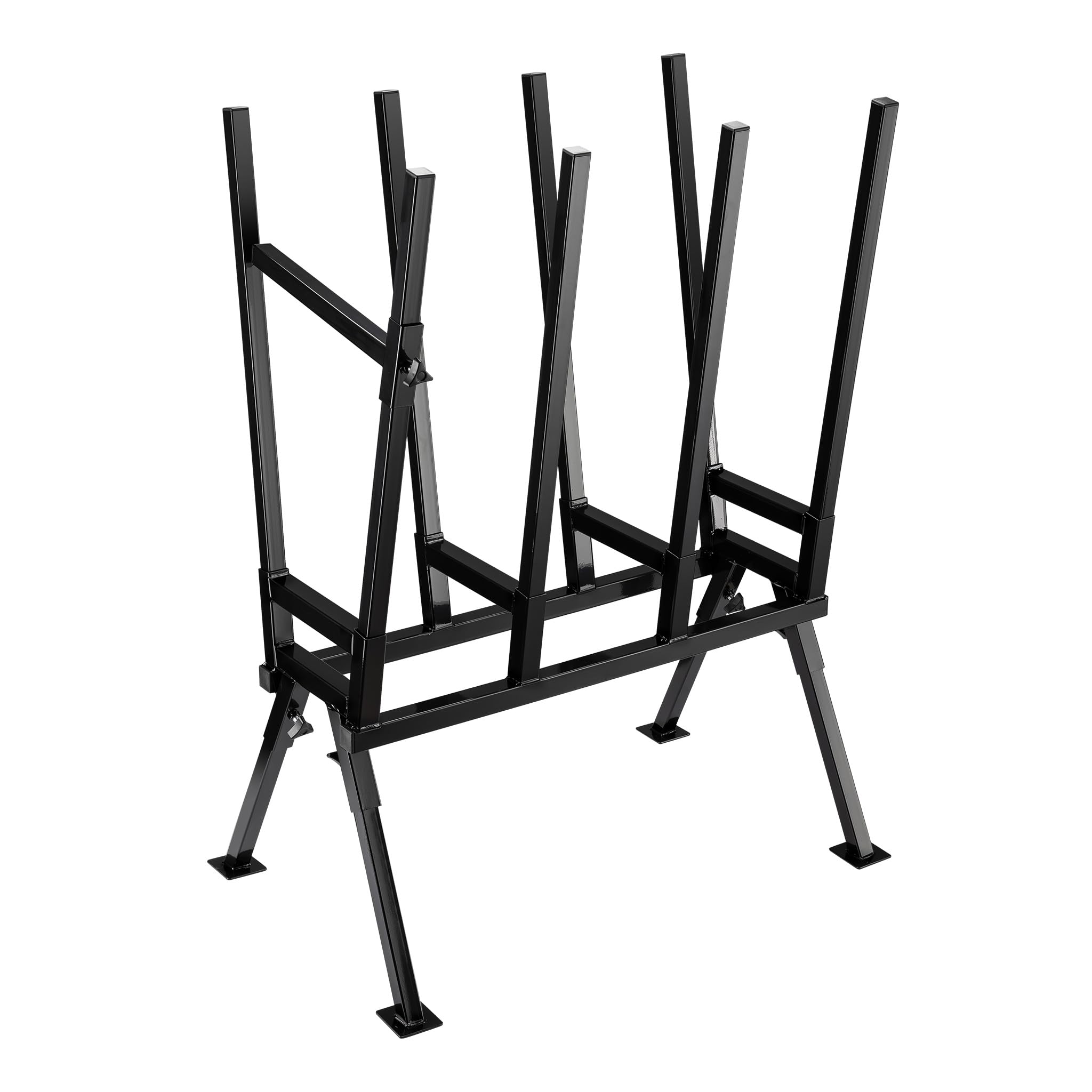 WilTec Chevalet de sciage pliant porte bûche – 715 x 530 x 1040 mm – Capacité 400 kg – en Acier – Tréteau de tronçonnage pour Scie Tronçonneuse Bois de chauffage
