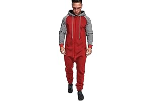 COOFANDY Men's Christmas Jumpsuit Pajamas - One Piece