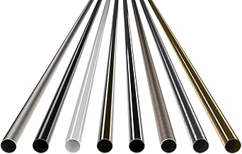 MDEKOR Rohr Stahlrohr 200 cm in Schwarz Matt aus Metall für Gardinenstange Vorhangstange Ø 19 mm Metall-Rohr