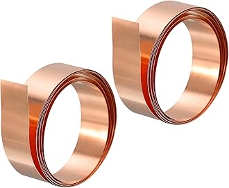 uxcell Copper Sheet Roll, Metal Foil Plate 1000mm x 15mm x 0.5mm 2pcs