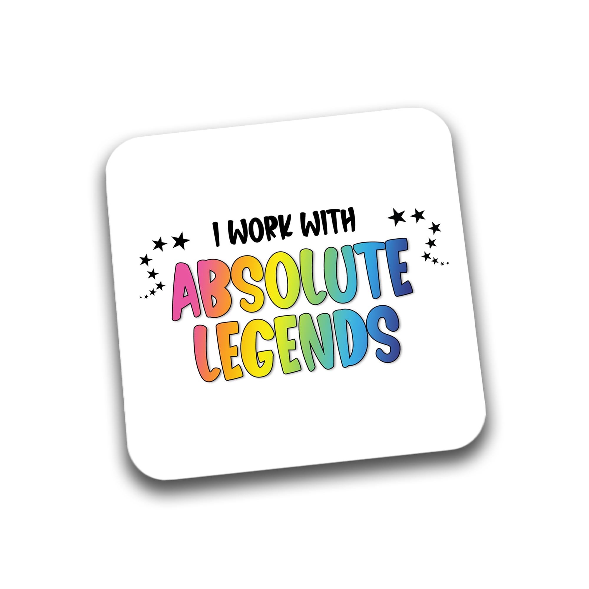 Rib Ticklerz - Funny Coaster Gift For Work Colleague Employee Boss Manager I Work With Absolute Legends Birthday Christmas Secret Santa Present Work Bestie - DC318