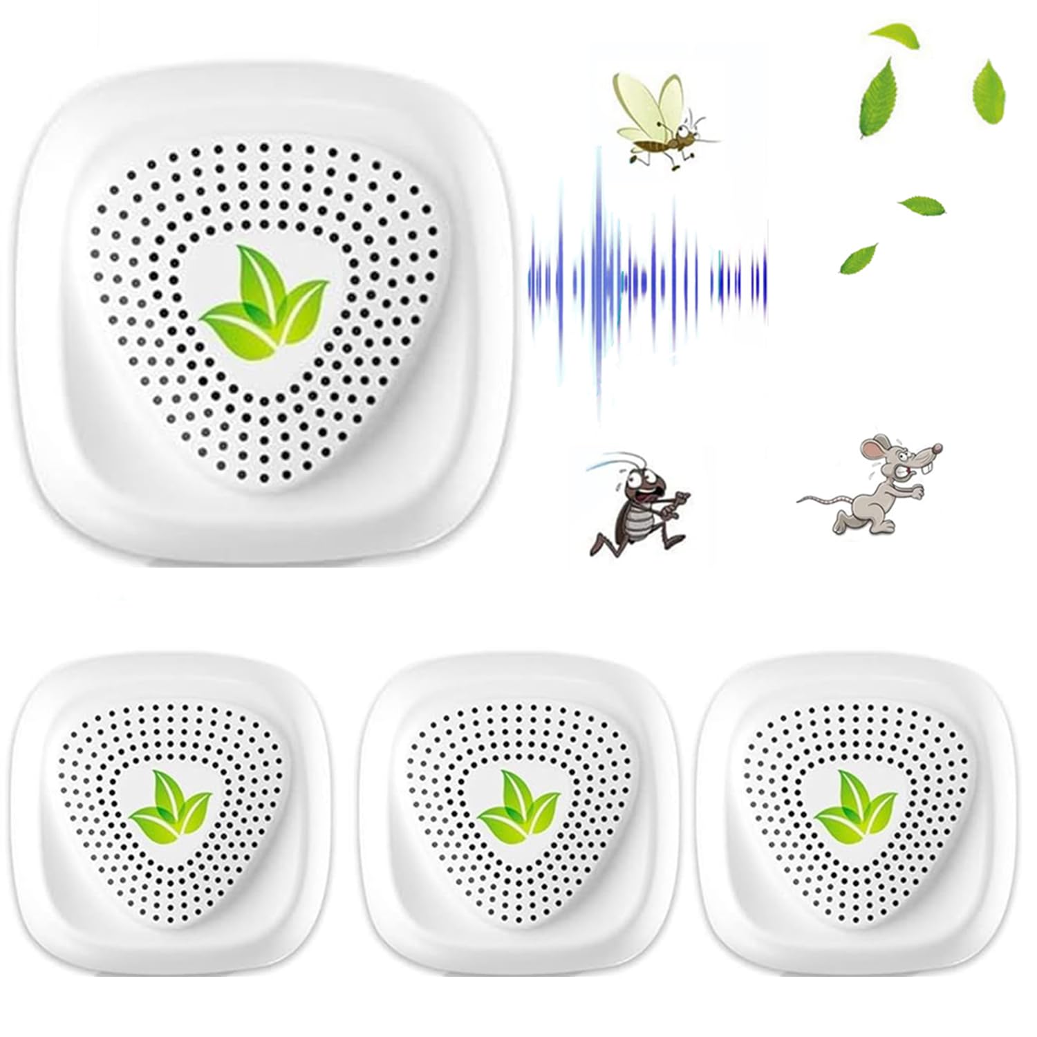 Ultrasonic Pest Repeller, Mouse Repellent Plug in, Pest Control Powerful, Indoor Electronic Repellent 4 packs, for Mice, Rats, Mosquitoes, Cockroach, Moths, Ants