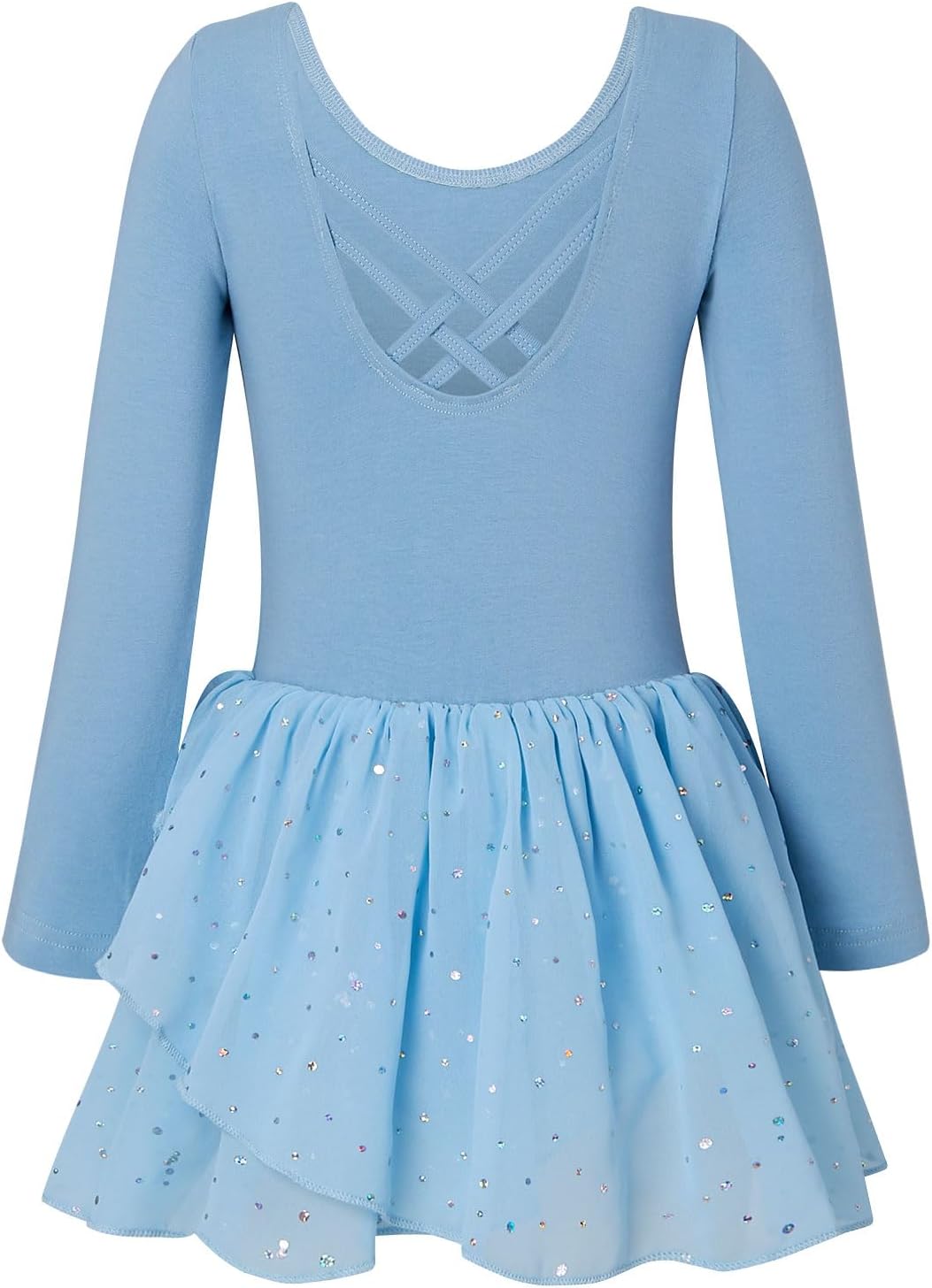 Move Dance Girls Dance Outfits with Tutu Solid Color Auqa Ballet Leotards 8 9 Yr Old Fancy Dancewear Attire with Skirt for Dancer