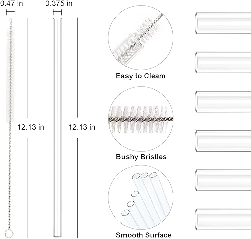Miniatura 9 de Aillwith - 12 popotes de repuesto para Stanley  Owala  Vaso simple y moderno de 40 onzas y 30 onzas, popotes de color reutilizables con cepillo de