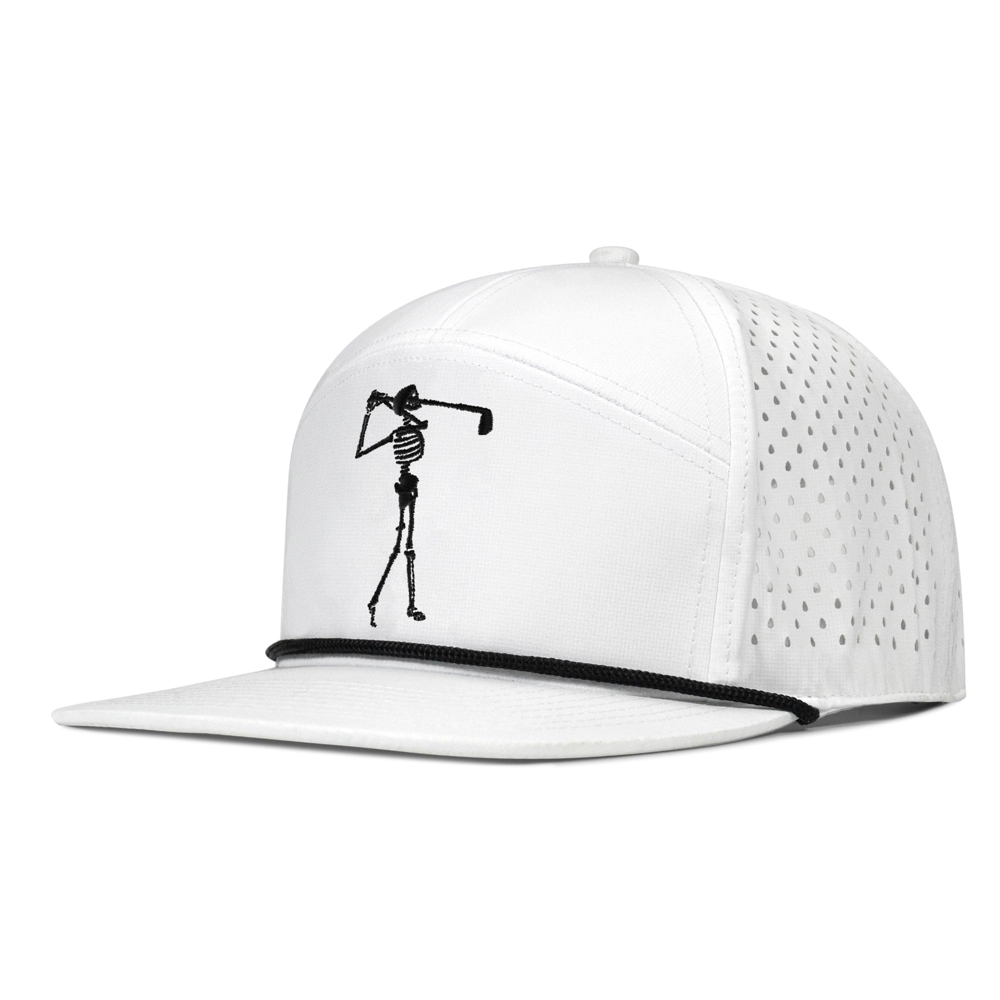 Funny Golf Hats Flat Bill for Men Women,Golf Gifts Skull Baseball Cap for Adults Humor