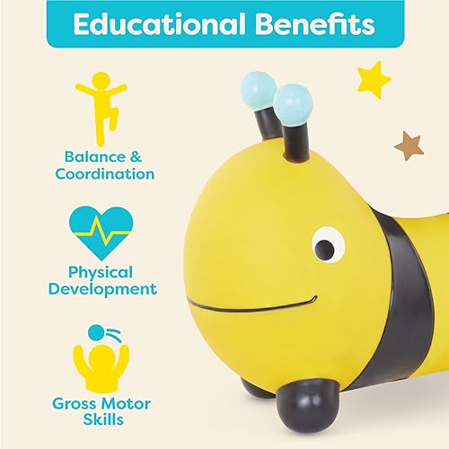 Miniatura 3 de B. Play - Bouncer de abeja para montar - Juguete animoso - Tolva inflable para niños pequeños - Saltar y rebotar - Bomba de aire incluida - Boing