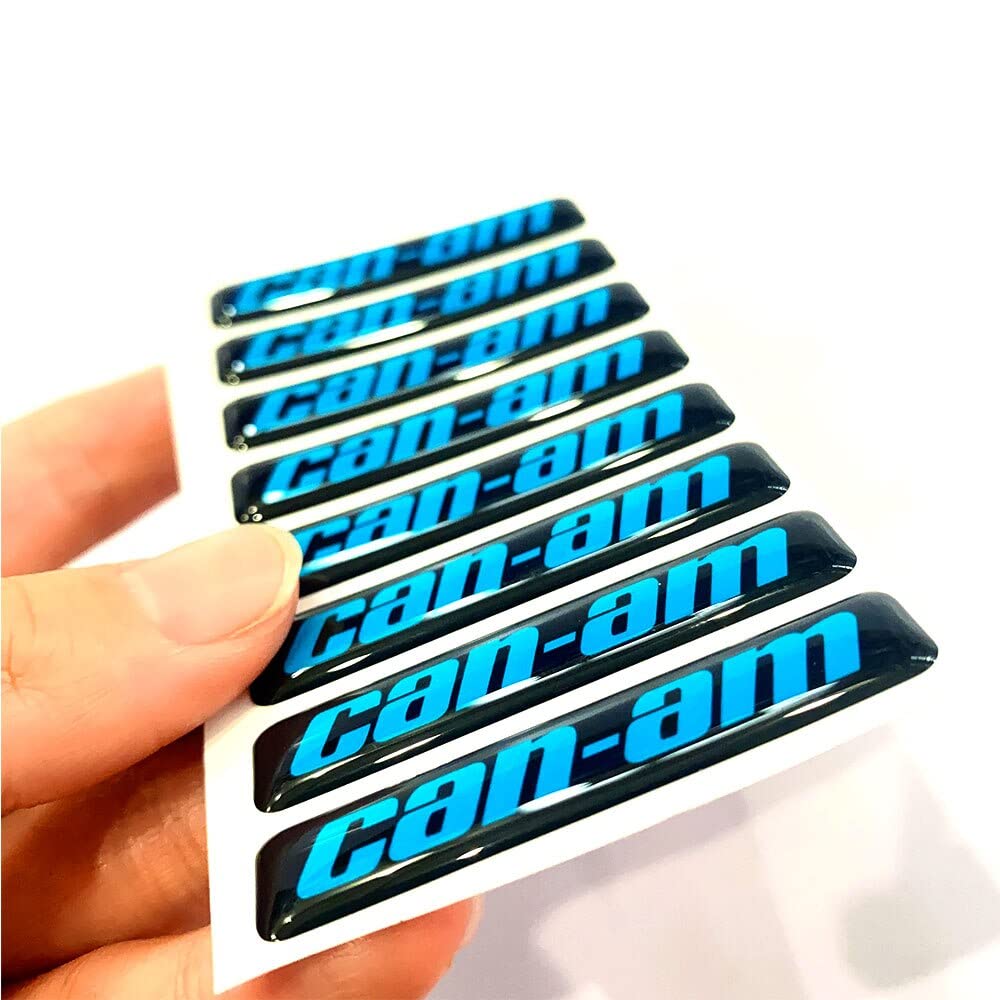 10pcs for Brp Can-am 3D Domed Gel Decal Sticker Badges (Blue)