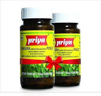 Priya Pickle Twin Pack - Gongura(hibuscus Cannabinus) Pickle (2 x 300 gm)