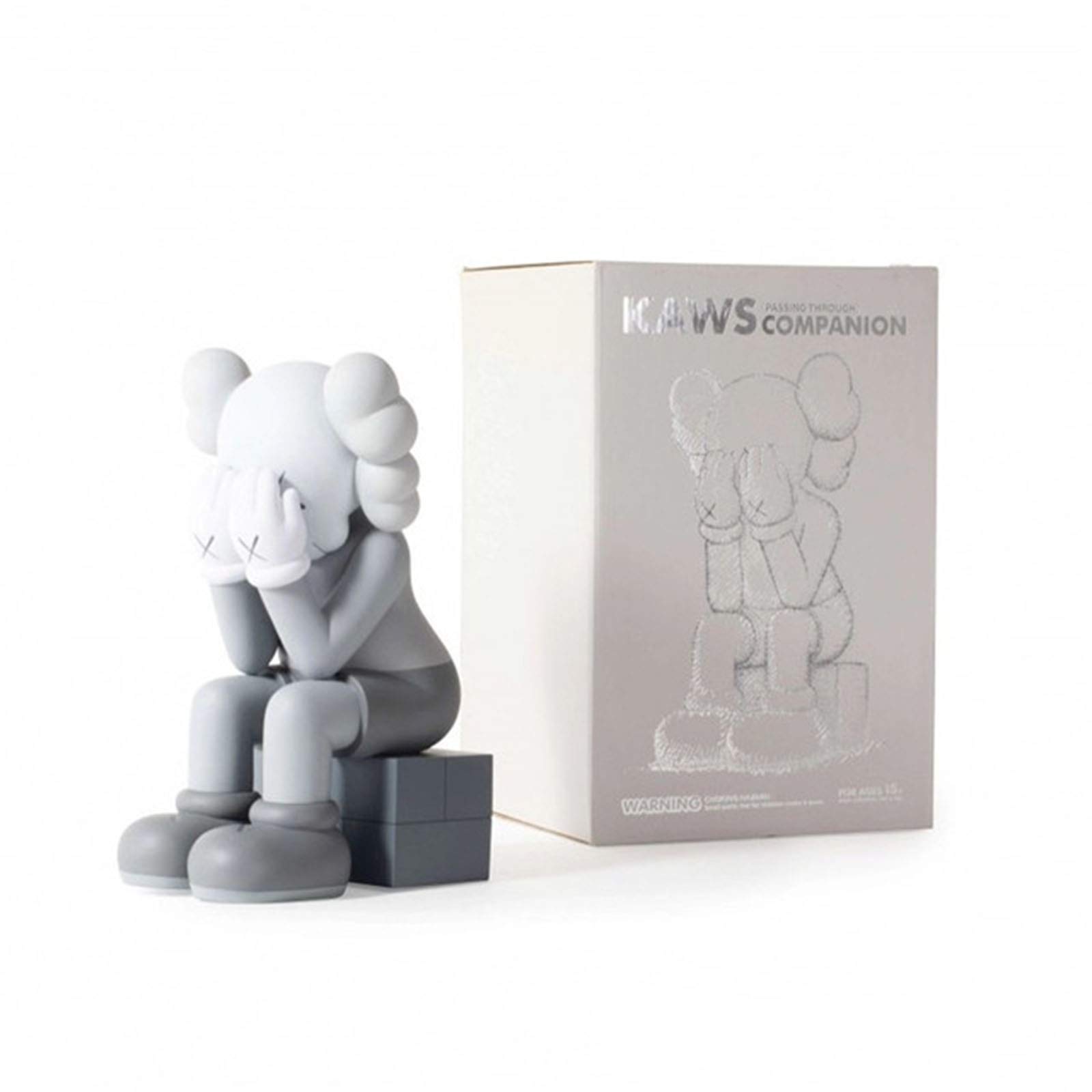 Buy Kaws Action Figure Doodle Art Toy Sitting And Covering Face