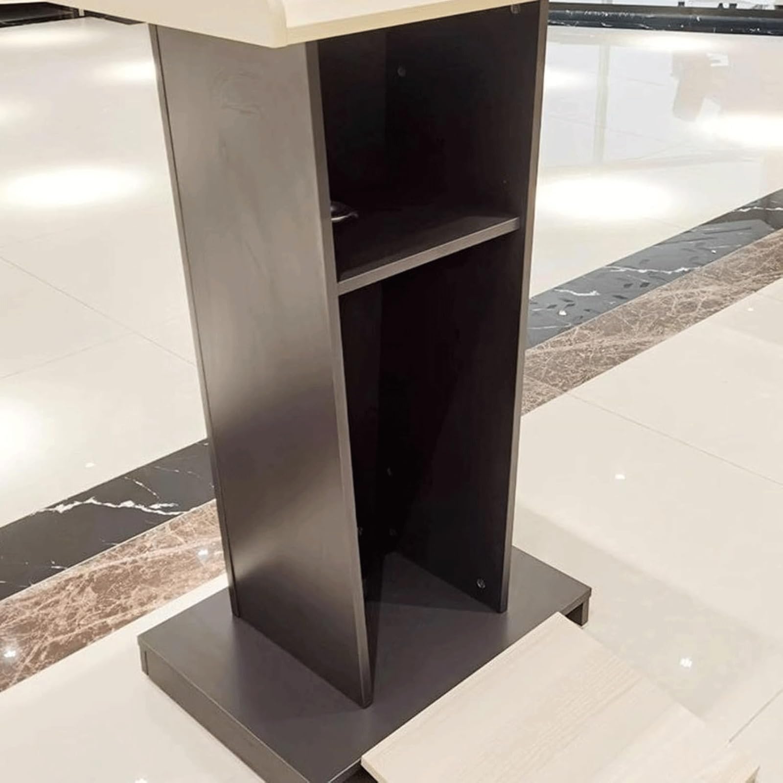 Support de Podium en Bois, pupitre de présentation Moderne avec Bureau incliné et Base Stable, Podium de réception for conférence, Discours de Mariage