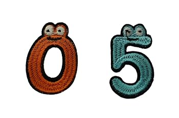 Amazon.co.jp: Speed mao おめめが可愛い 数字 ワッペン