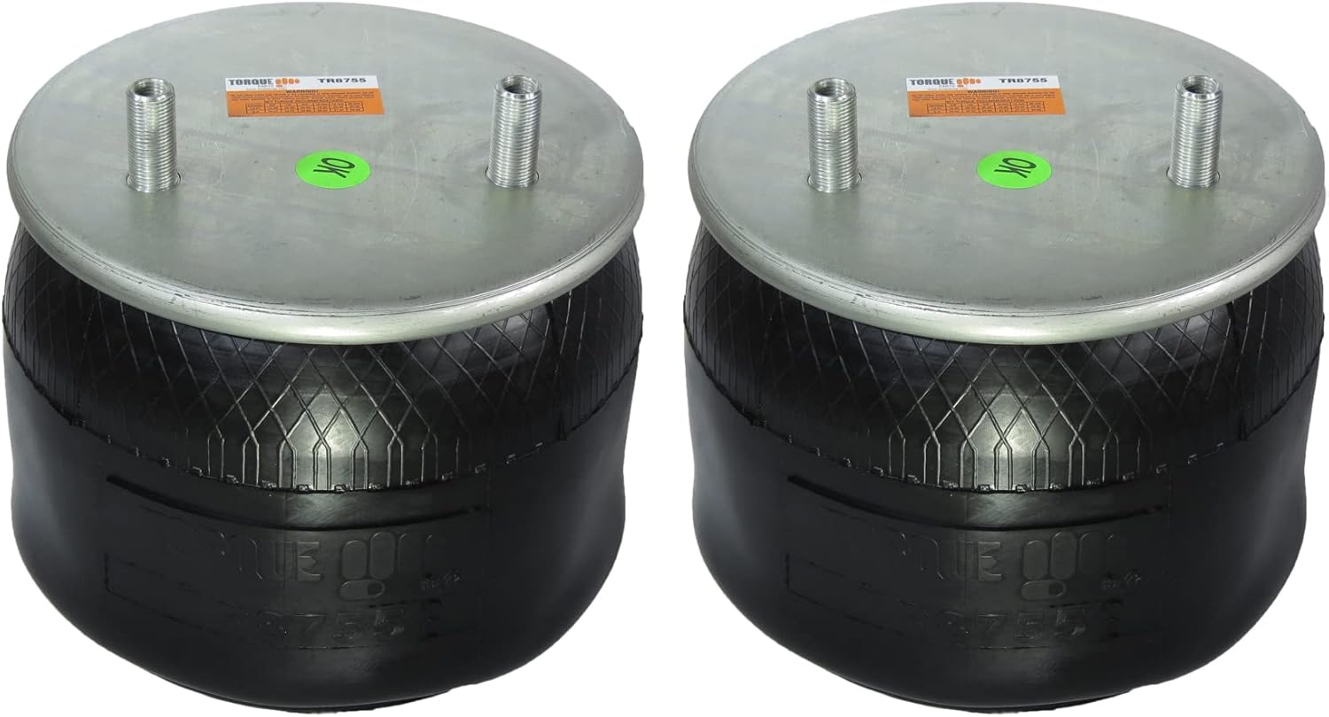 2 PCS TORQUE Trailer Air Spring Bag for Hendrickson Replacement For Firestone 8755, 8710, W01-358-8755, Hendrickson S-21623, S22045, C-21623, C22045, Goodyear 1R13-124 (2 x TR8755_01_)