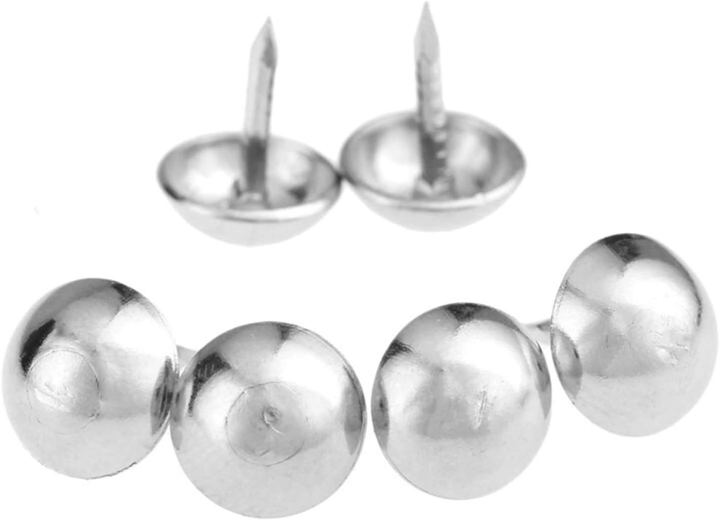 押しピン 画鋲 7x10mm 100個 シルバー インテリア ネイル ジュエリーボックス ソファ 家具 装飾釘 プッシュピン ハード