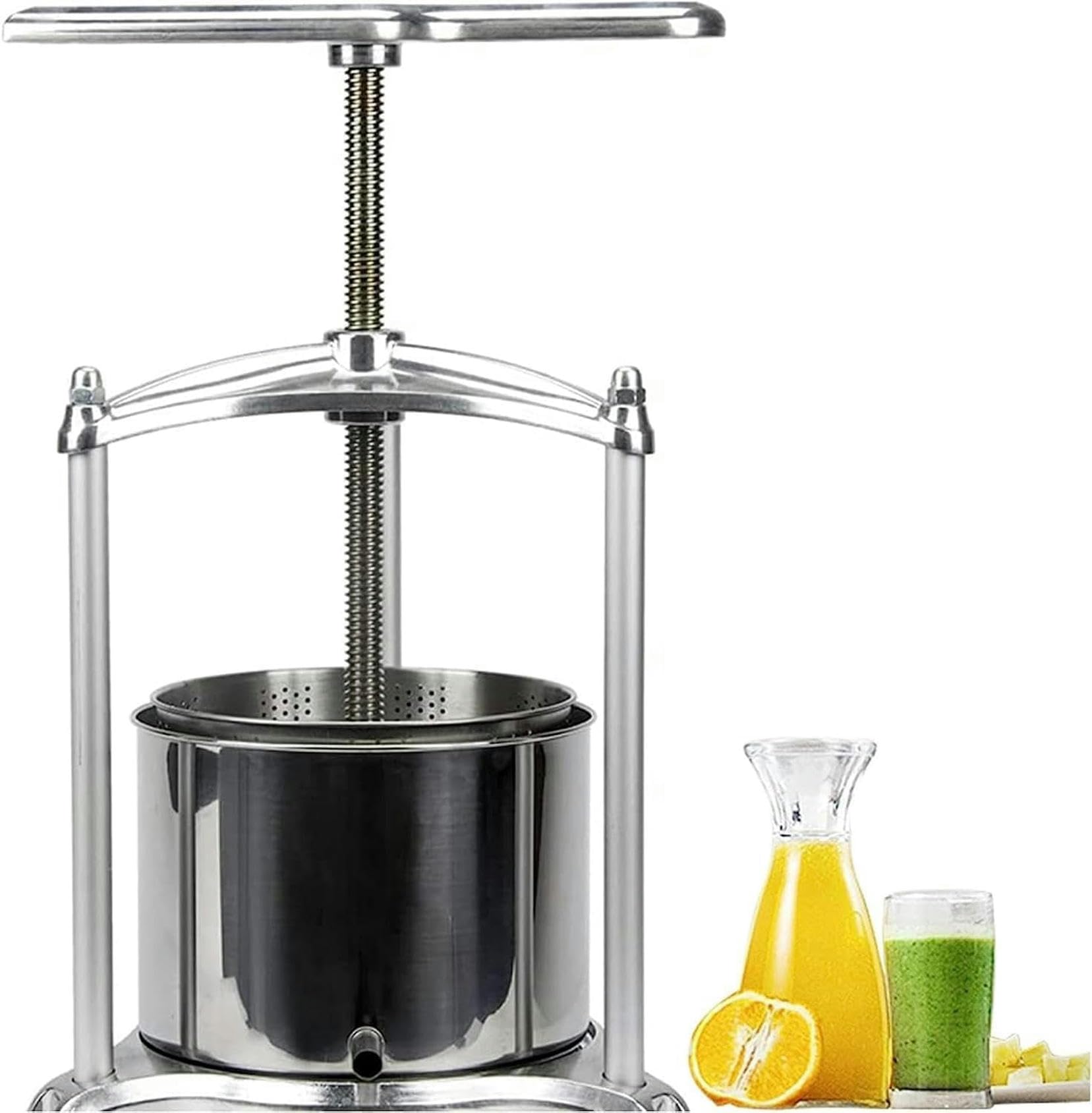Manuelles Quetscher, Weinfrüchte Press Zu Hause, Edelstahlrutsche Für Wein, Honig, Saft, Pfefferöl ~/
