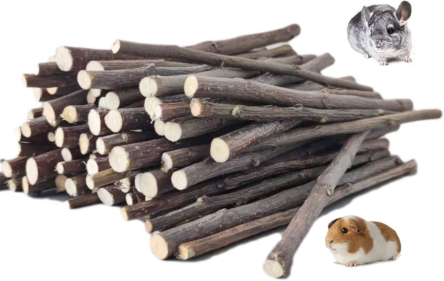 Apple Tree Sticks 500g, Natural Wood Molar Sticks, Pet Chew Toys for Guinea Pig, Chinchilla, Rabbit, Hamster, Bunny, Small Animal Molar Snacks