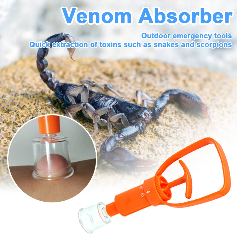 Medical Supplies - Bomba extractora de veneno de primeros auxilios, succión al aire libre y portátil con una sola mano para eliminación de serpientes, abejas, insectos, picaduras y picaduras