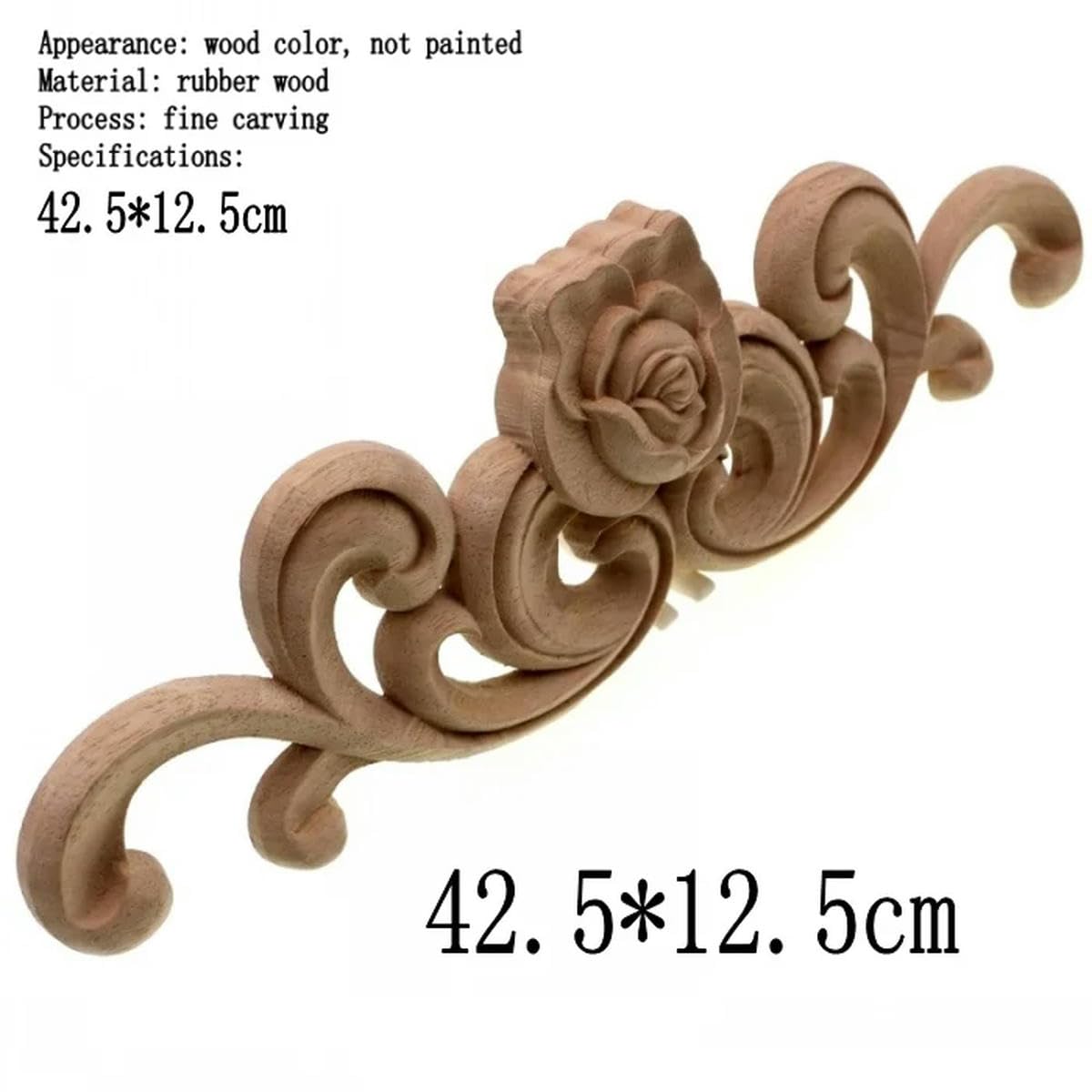 Drewniane rzeźbione meble aplikacja retro Escultura Em Madeira Canto Do Decalque aplikacja Moldura Da Porta Decorar Parede Decorativas 2 szt. 42,5 * 12,5 cm