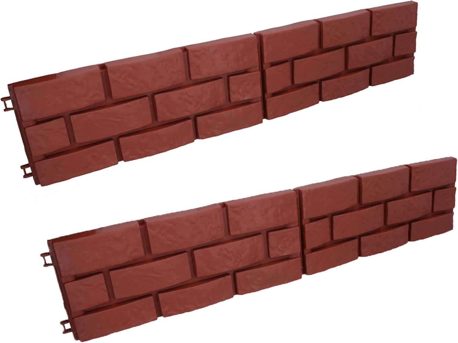 Brick Effect Garden Lawn Edging Border Bordering Separator ABS Plastic 1.76m