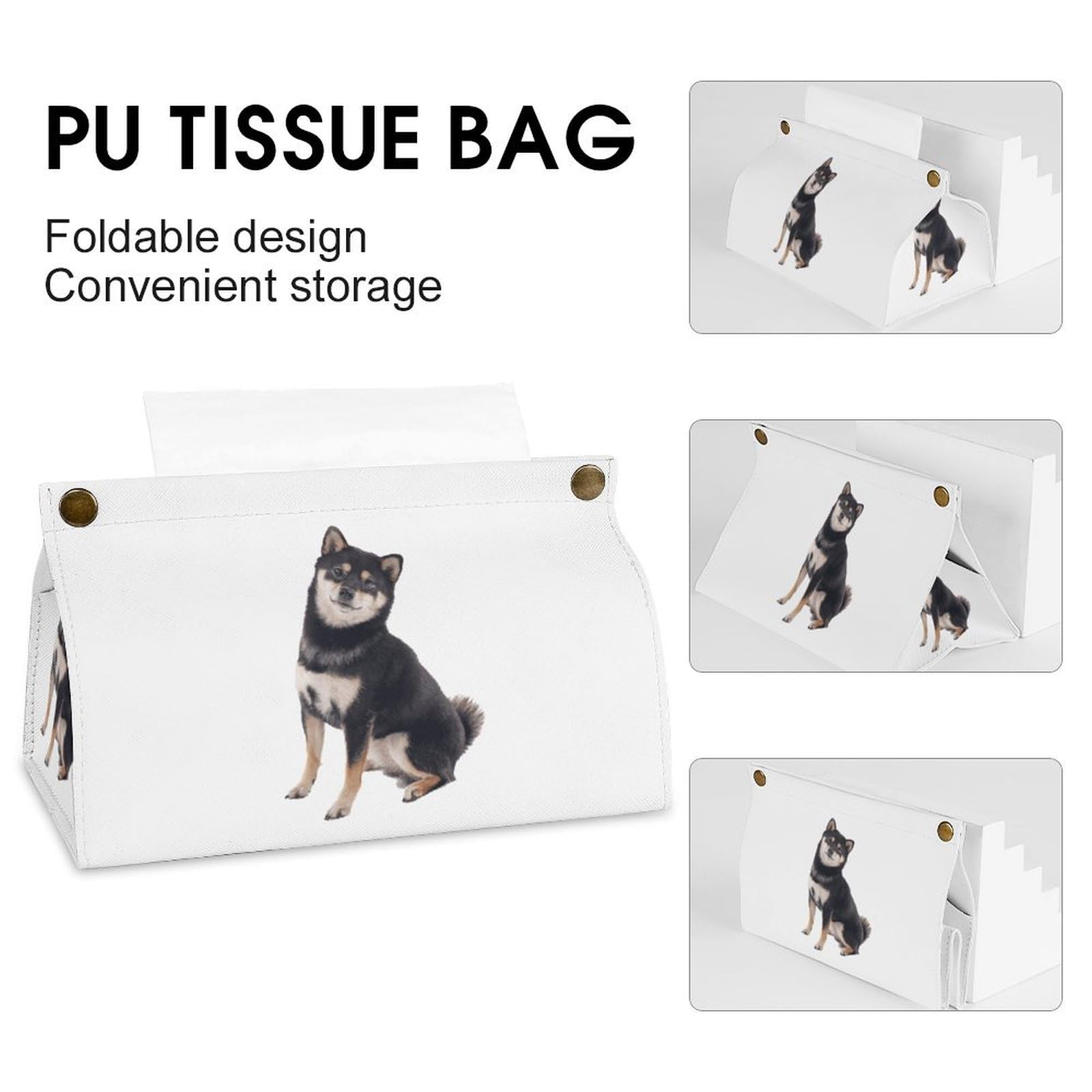 Amazon｜ティッシュケース 柴犬 黒柴 可愛い ティッシュボックス PU