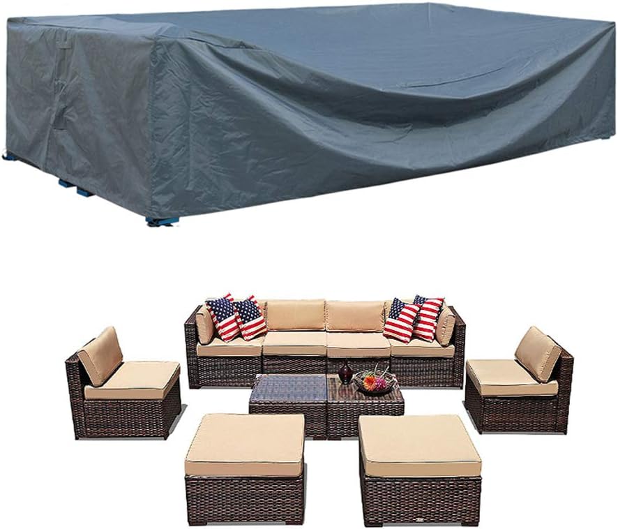 Patio Furniture Set Cover Outdoor Sectional Sofa Set Covers Outdoor Table and Chair Set Covers Water Resistant Heavy Duty 128" L x 83" W x 28" H