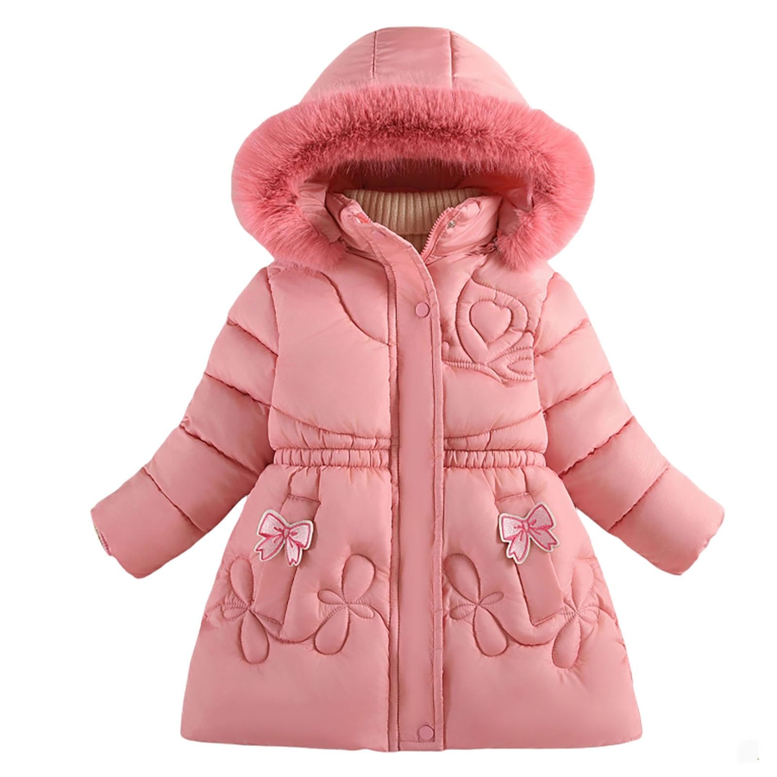 Genérico Abrigo De Invierno NiñA,Chaqueta De Invierno Para NiñAs Abrigo Grueso Y CáLido Con Forro Polar Ropa De Abrigo De Moda Para Clima FríO