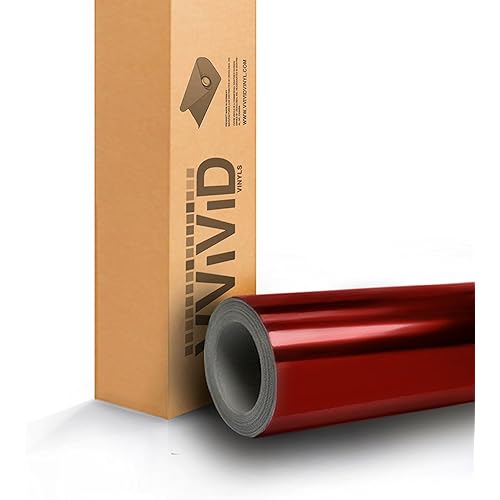 VViViD Red Mirror Chrome Cast Vinyl Wrap Self Adhesive Film Air-Release Bubble and Air-Free 3mil (13ft x 5ft)